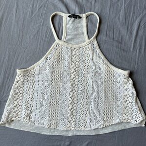 American Eagle Outfitters boho crop top lace eyelet coquette